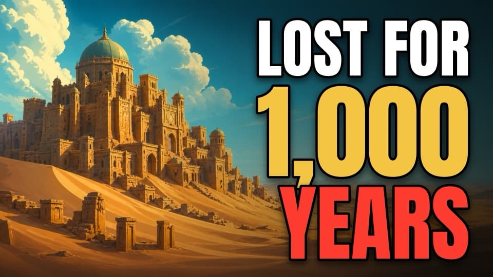 A faceless thumbnail: a golden city half buried in sand dunes, with the words Lost for 1,000 years